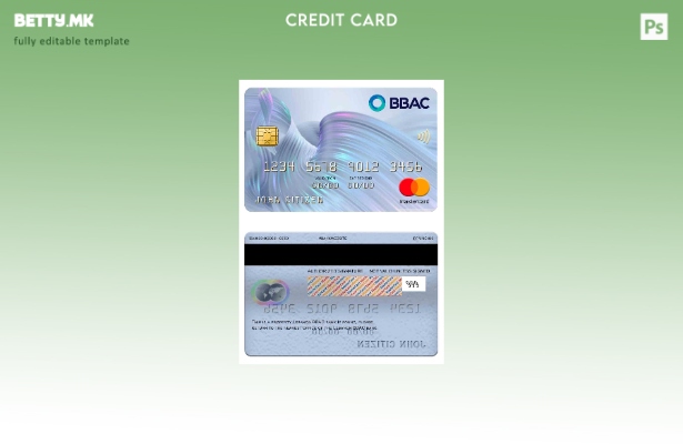 Модерен стил на Либан BBAC банка мастер картички шаблон